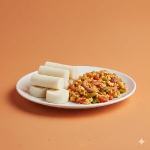 White Yam and Egg Sauce